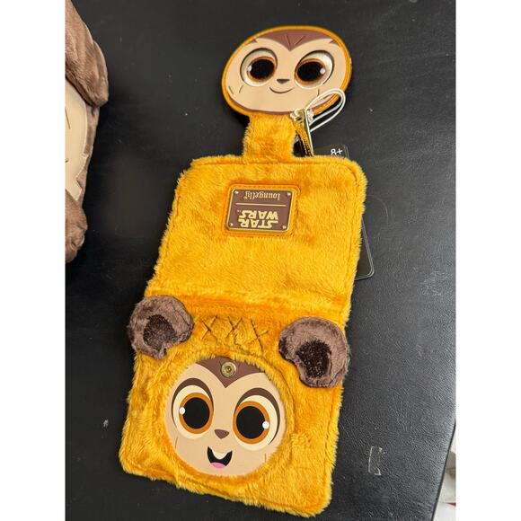 Loungefly Star Wars Plush Pocket Wicket Backpack and Wallet Set NWT main image 7